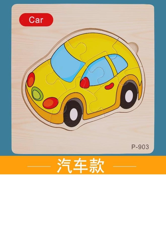 KITMEER Wooden Animals 3D Puzzle Children's Educational Toys - Set of 4 (Random Design) - Image 3